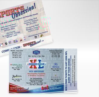 Sports Obsession Super Bowl Postcard Design