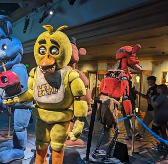 Five Nights at Freddy's Animatronic Puppets at the Blumhouse Show at Halloween Horror Nights