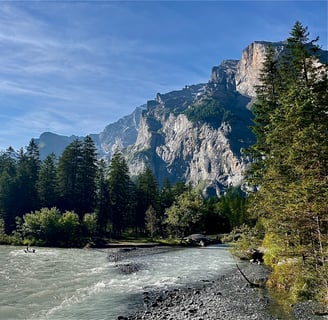 Looking up the Kander River into the Gasterntal