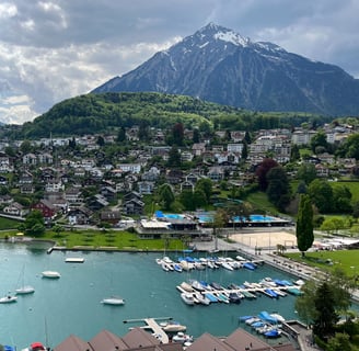 Spiez Bay with Niesen in the background