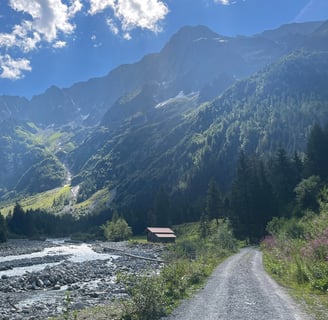 Looking up the river near Selden in the upper Gasterntal