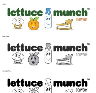 lettuce munch delivery logo design