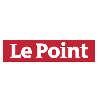 a le point logo on a white background, france, presse
