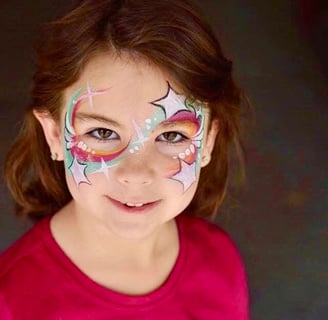 Star Eyes Face Painting Design