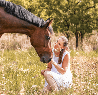Tier-Mensch-Porträt