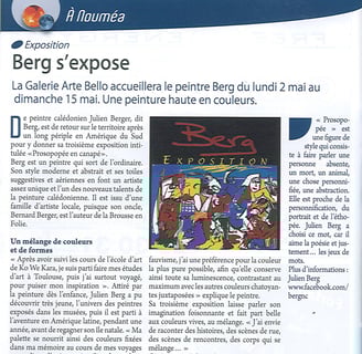 article de presse de Julien Berger BERG magazine