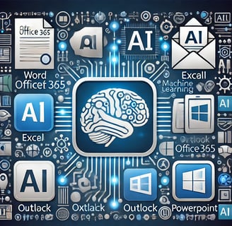a brain map of a brain with a brain map of the brain Microsoft 365 IA Copilot