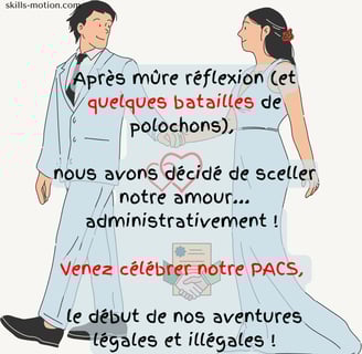 carte invitation PACS mariage humoristique