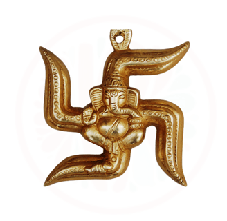 a gold colored pendant with a large gold colored figure