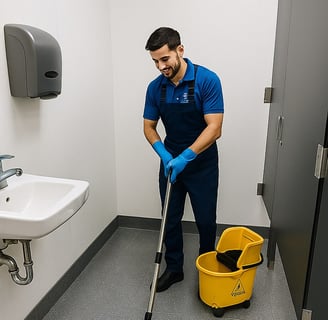 Restroom after NexaPro cleaning