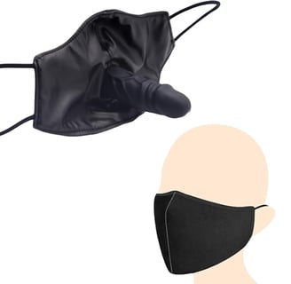dildo inside a mask