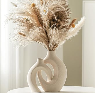Nordic Modern Boho Style Decorative Ceramic Aesthetic Flower Vase for Home Decor