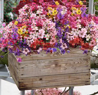9 Piezas Flores Artificiales Decoracion Exterior Ramos Violetas para Jardín Hogar Exterior Ventana P