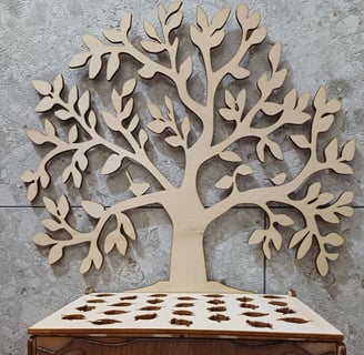 boite à bijoux en bois arbre de vie découpe laser