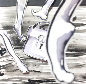 Animation - Dancing around handbags