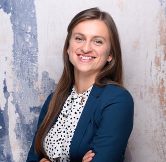 woman in blue suit