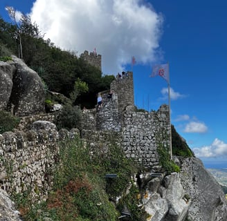 muralha de pedra de castelo