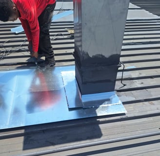 Custom manufacturing for chimney sealing measures, Lonehill Shopping Centre, Lonehill