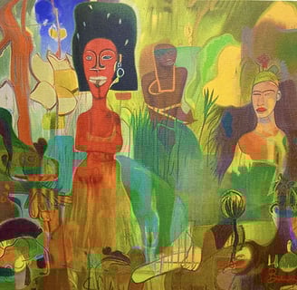 tableau de berg danse pilou kanak