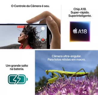 Apple iphone 16 - 128 GB - tecnologia - funções