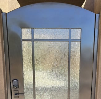 St. George Powder Coating powder coated steel metal gate in statuary bronze