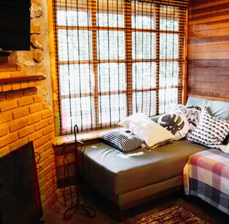 Inside a Wooden Cabin by Matheus Bertelli
