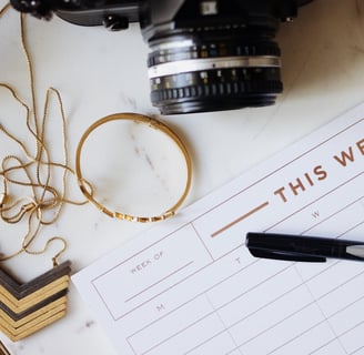Sharpie Pen on weekly planner