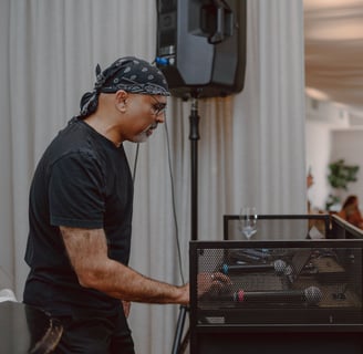 Rajan Bhai doing DJ at an event
