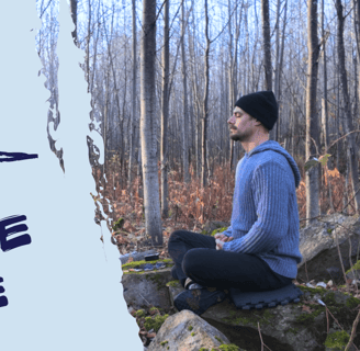 sitting meditation in the woods on a fall morning with lukeddm