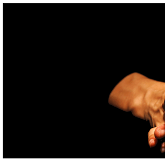 two hands with precise contours and reliefs rub against each other