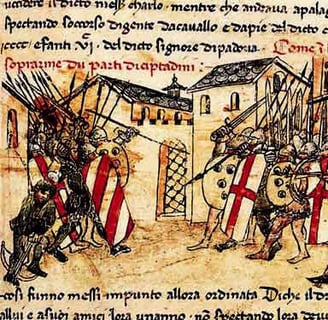 Communal fight between Guelfs and Ghibellines in Bologna