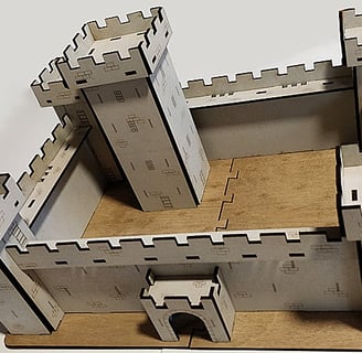 1/100th scale castle to assemble without glue yourself 3D laser
