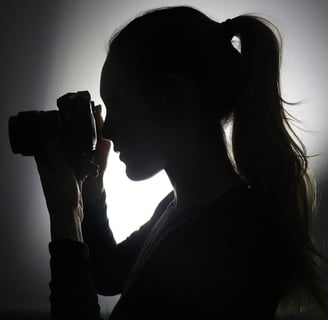 Portrait noir et blanc photographe 
