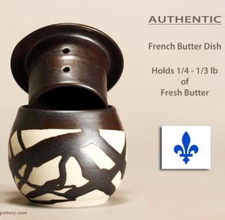 handmade pottery French Butter Dishes by Perry Pottery. 