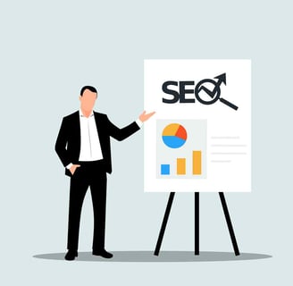 SEO presentation by business professional