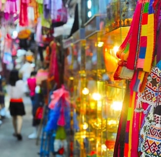 Ubud traditional art market in Bali best tourist destination