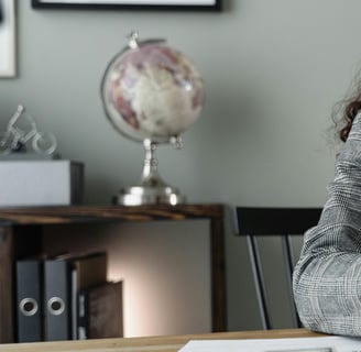 Woman doing finances