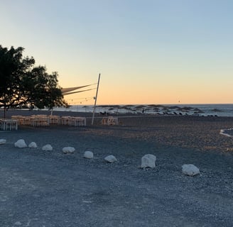 Kreta Strandbar am Morgen