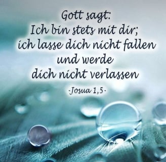 ich verlasse dich nicht, spricht Gott zu dir