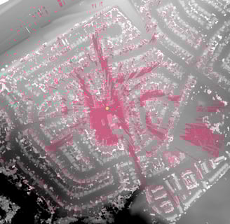 5G coverage from direct line of site of a single 30m tower
