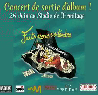 Louise&Dexter concert de sortie d'album au studio de l'ermitage