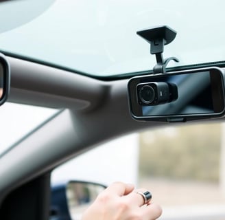DYNACAM dual-camera dash cam with front and rear 4K and 1080P recording