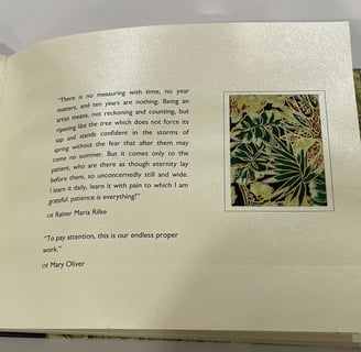 Album with marbled paper and decorative pages