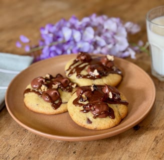 cookies double chocolat pecan
