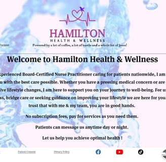 Hamilton Health's Old homepage