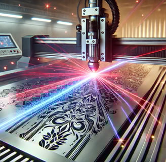 Machine de découpe laser en fonctionnement