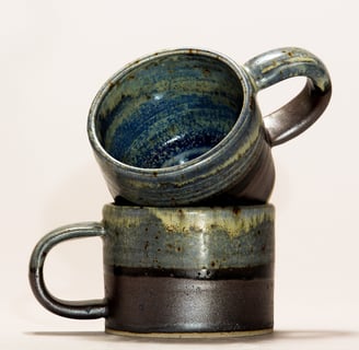 handmade cup and mugs by Perry Pottery