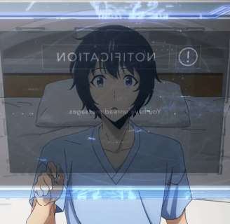 Futuristic holographic Solo Leveling interface displaying character status panel.