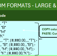 Cheat Sheet - Large Number Formats