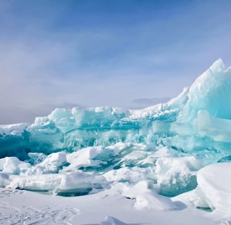 Anchorage, AK - Transluscent aqua colors of the Matanuska Glacier